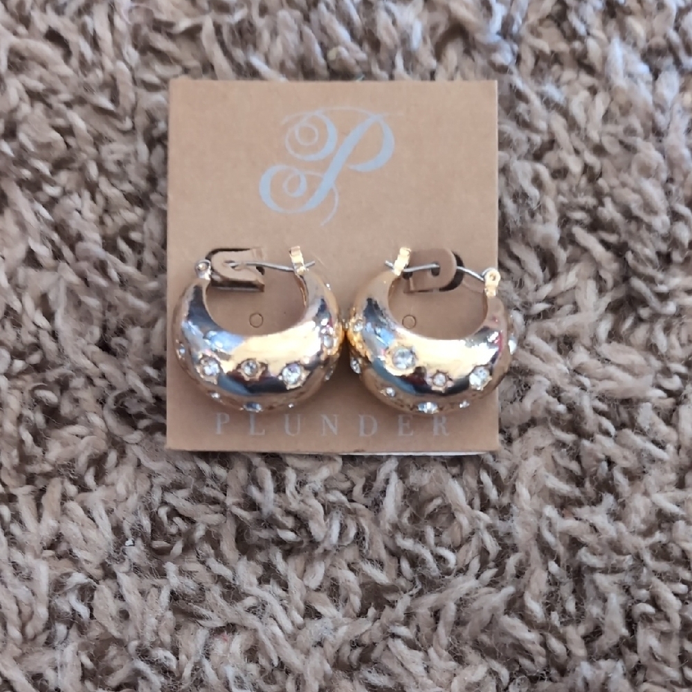Plunder Silver and Gold Hoop Earrings